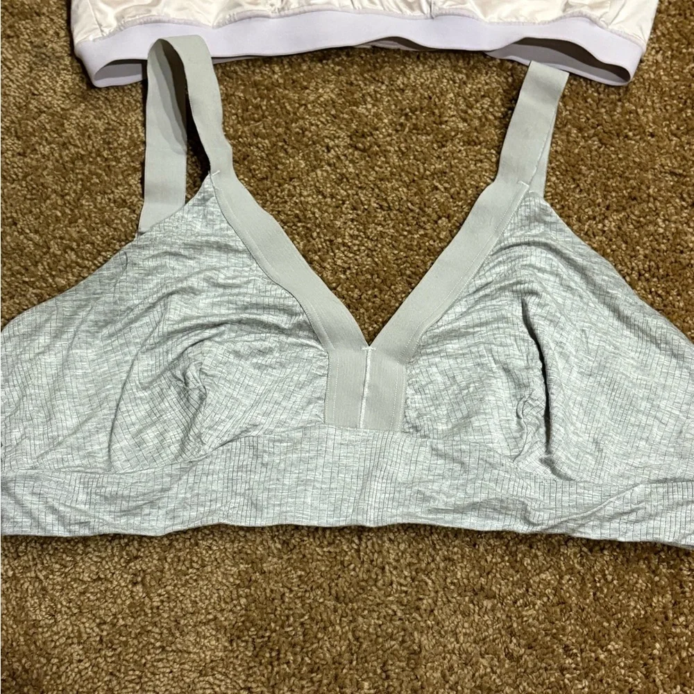 Women's Intimates Soft Bra Set - Pink, Cream, and Gray - Picture 2 of 7